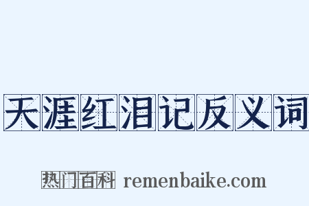 天涯红泪记反义词是什么意思的图片